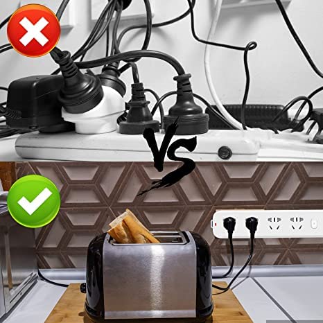 Adhesive Punch-Free Socket Holder (Pack of 2) | No-Drill Wall Mount Organizer