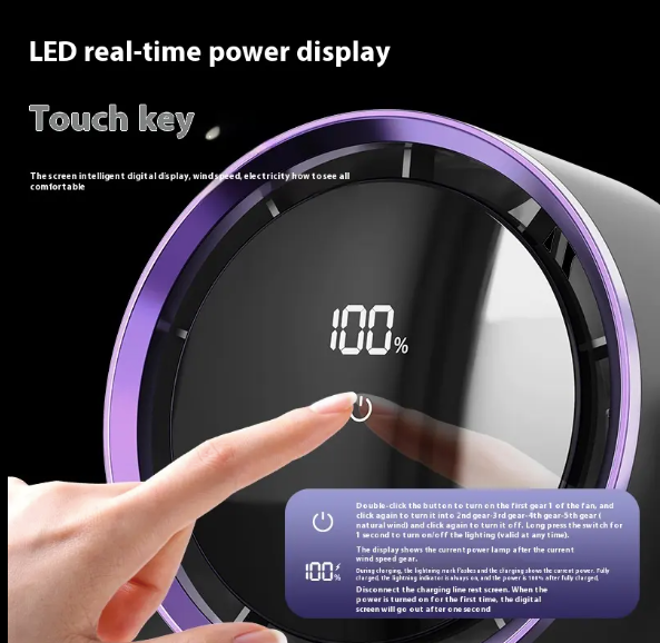 Air Circulation Mini Wireless Desk Fan | Rechargeable Bladeless Cooling Fan