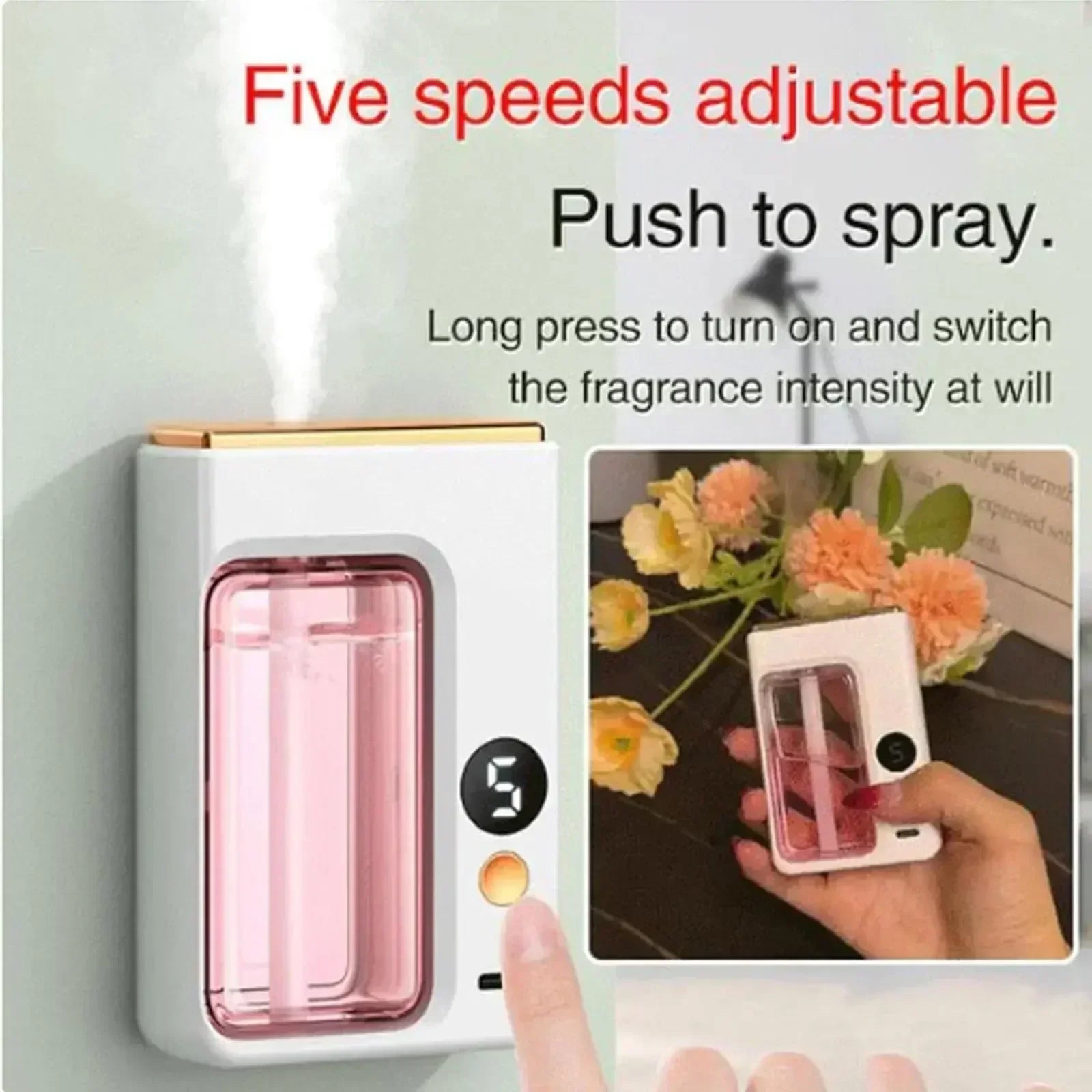 Automatic Wall Mounted Smart Aroma Diffuser | USB Rechargeable