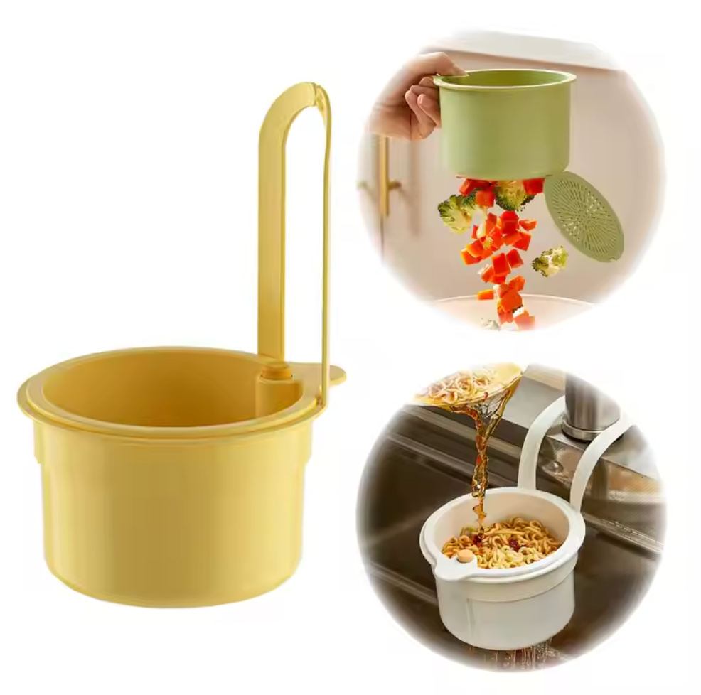2-in-1 Kitchen Strainer Cum Basket | Rotating Drain & Wash Bowl