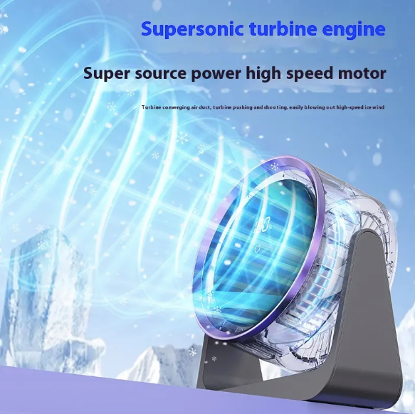 Air Circulation Mini Wireless Desk Fan | Rechargeable Bladeless Cooling Fan
