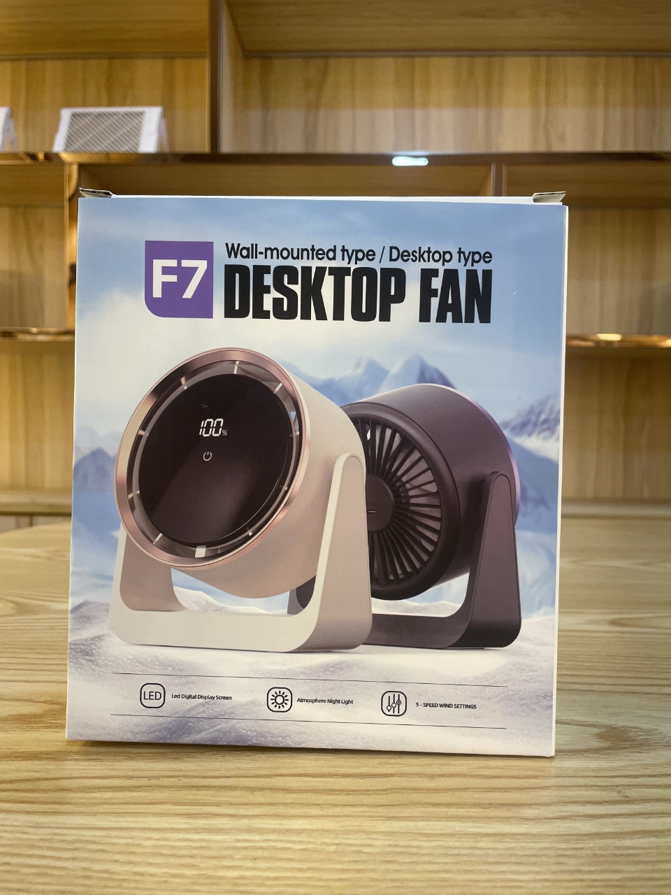 Air Circulation Mini Wireless Desk Fan | Rechargeable Bladeless Cooling Fan