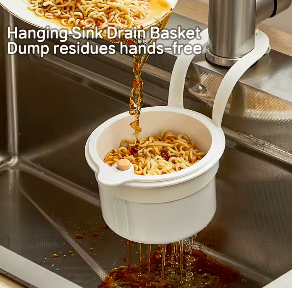 2-in-1 Kitchen Strainer Cum Basket | Rotating Drain & Wash Bowl