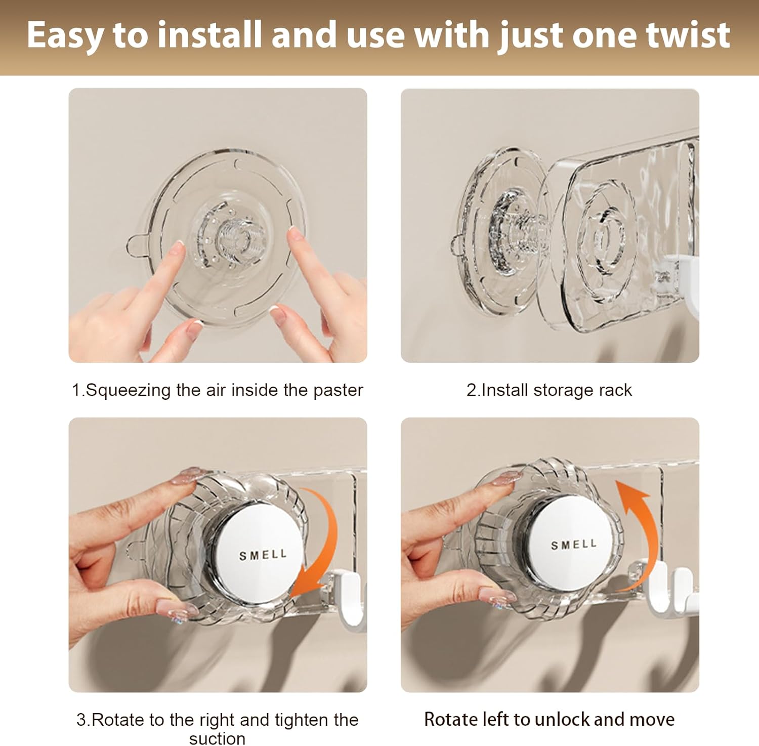 Heavy-Duty Wall Mounted Suction Hooks | No Drill | Reusable