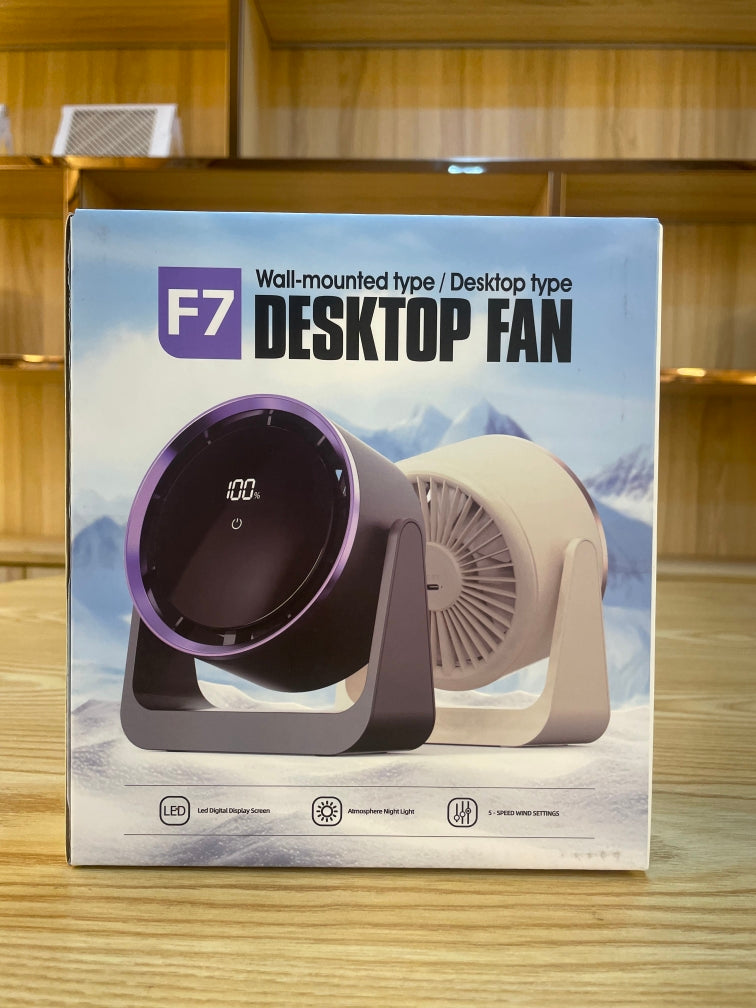 Air Circulation Mini Wireless Desk Fan | Rechargeable Bladeless Cooling Fan