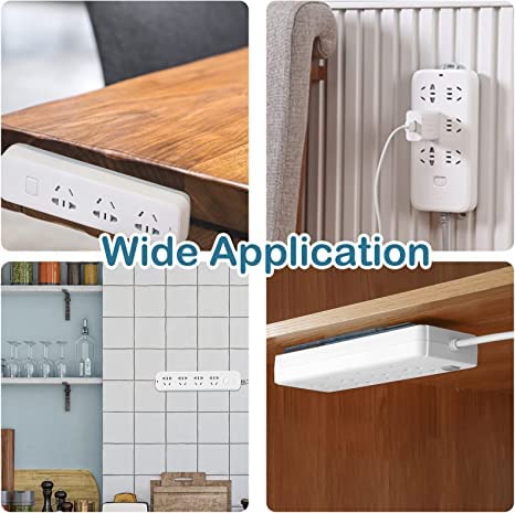 Adhesive Punch-Free Socket Holder (Pack of 2) | No-Drill Wall Mount Organizer