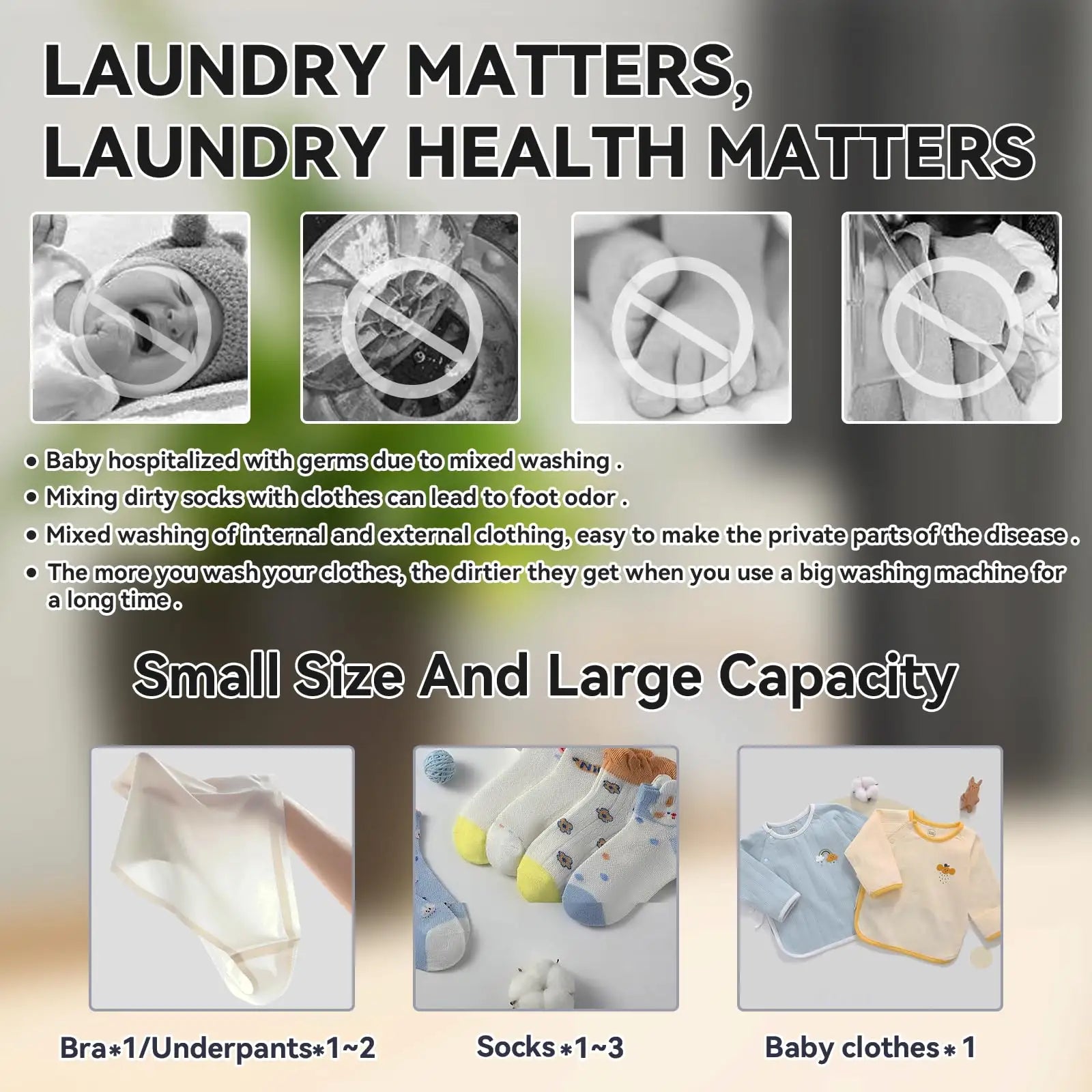2L Portable Mini Washing Machine | USB Compact Washer for Travel & Small SpacesLaundry Appliances → Washing Machines ✅