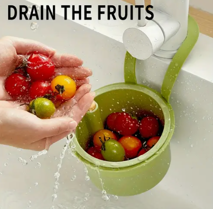 2-in-1 Kitchen Strainer Cum Basket | Rotating Drain & Wash Bowl