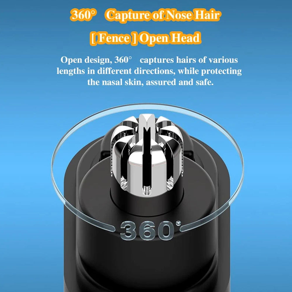NIXORA™ Rechargeable Nose & Ear Hair Trimmer – Safe, Painless Precision Grooming